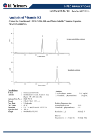 LC072 - Analysis of Vitamin K1 (Under the Condition of USP41-NF36, Oil- and Water-Soluble Vitamins Capsules,PHYTONADIONE)