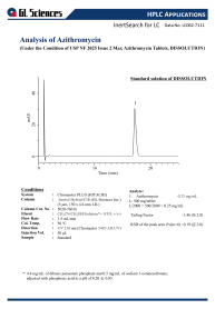 LC062 - Analysis of Azithromycin (Under the Condition of USP NF 2025 Issue 2 Mar, Azithromycin, DISSOLUTION)