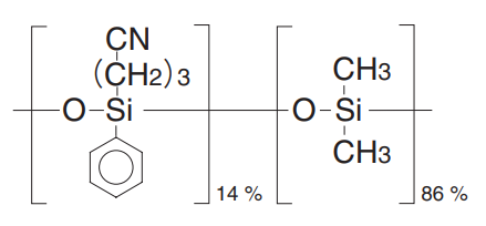14% cyanopropylphenyl, 86% dimethylpolysiloxane