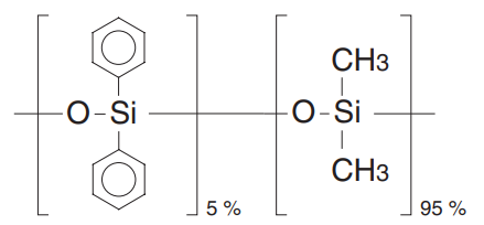 5% diphenyl, 95% dimethylpolysiloxane